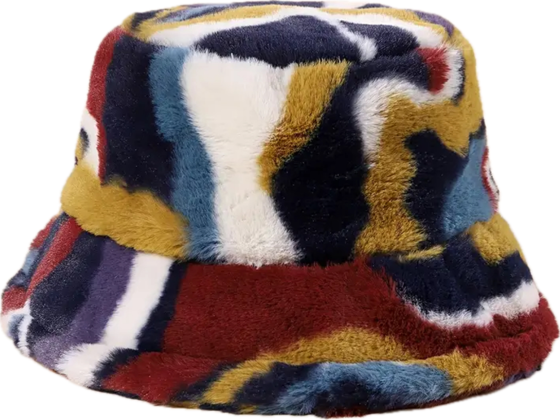 Fuzzy "90's" Bucket Hat