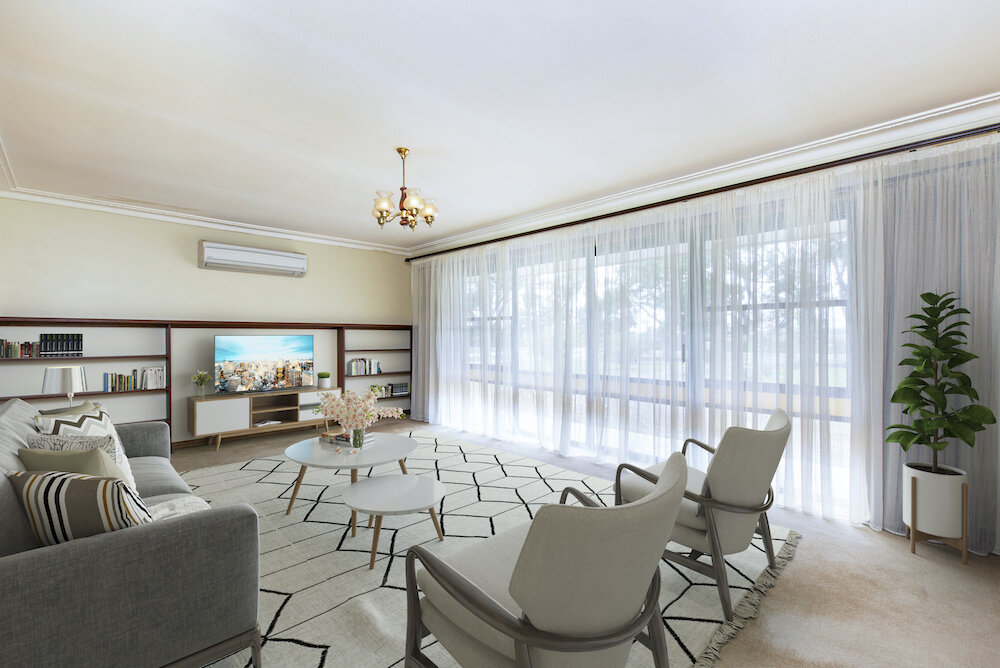 After virtual furniture