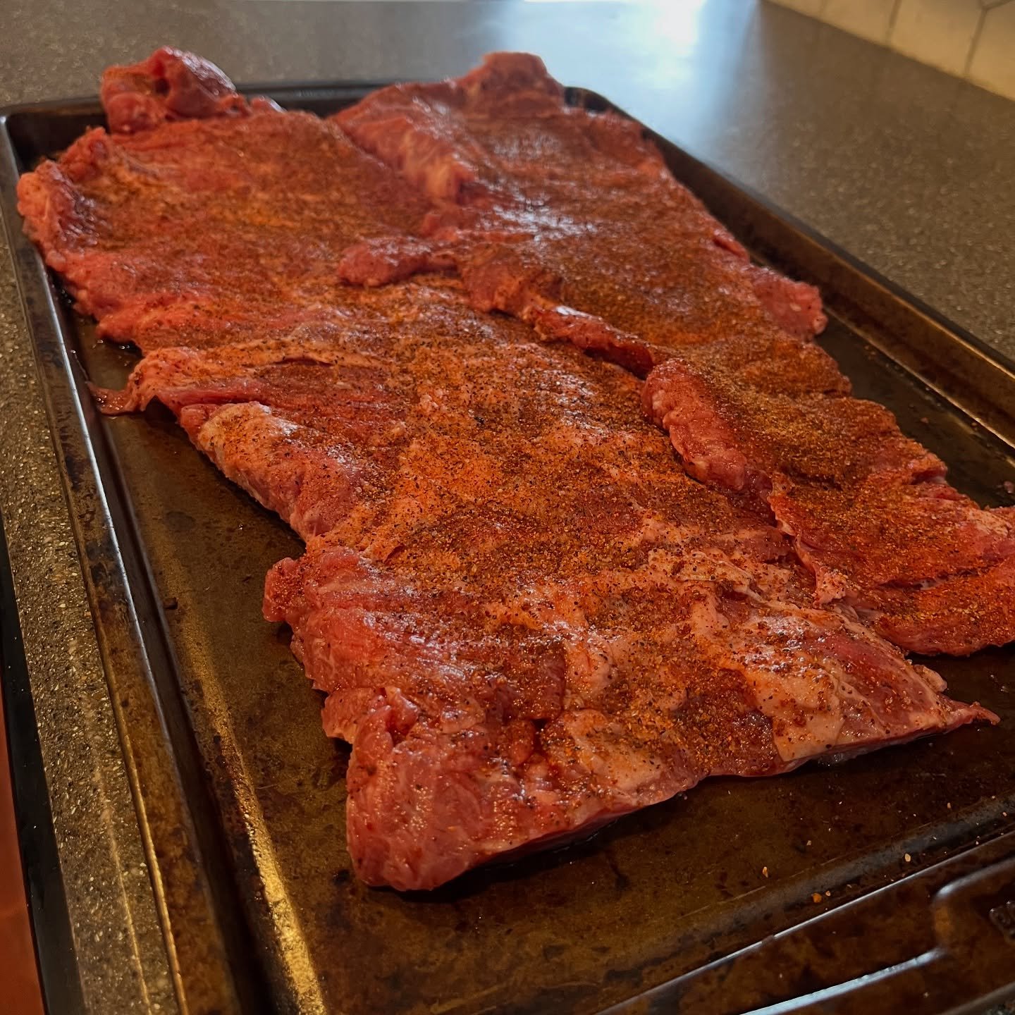 How do you spell love? 
We spell it M-E-A-T!!

Smoked skirt steak that is!! Time to get rolling 

#bbq #smokedmeat #valentines
