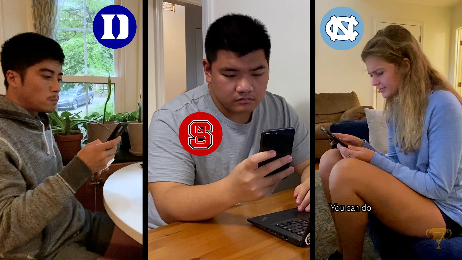 The students receiving their Trivalry challenge texts.