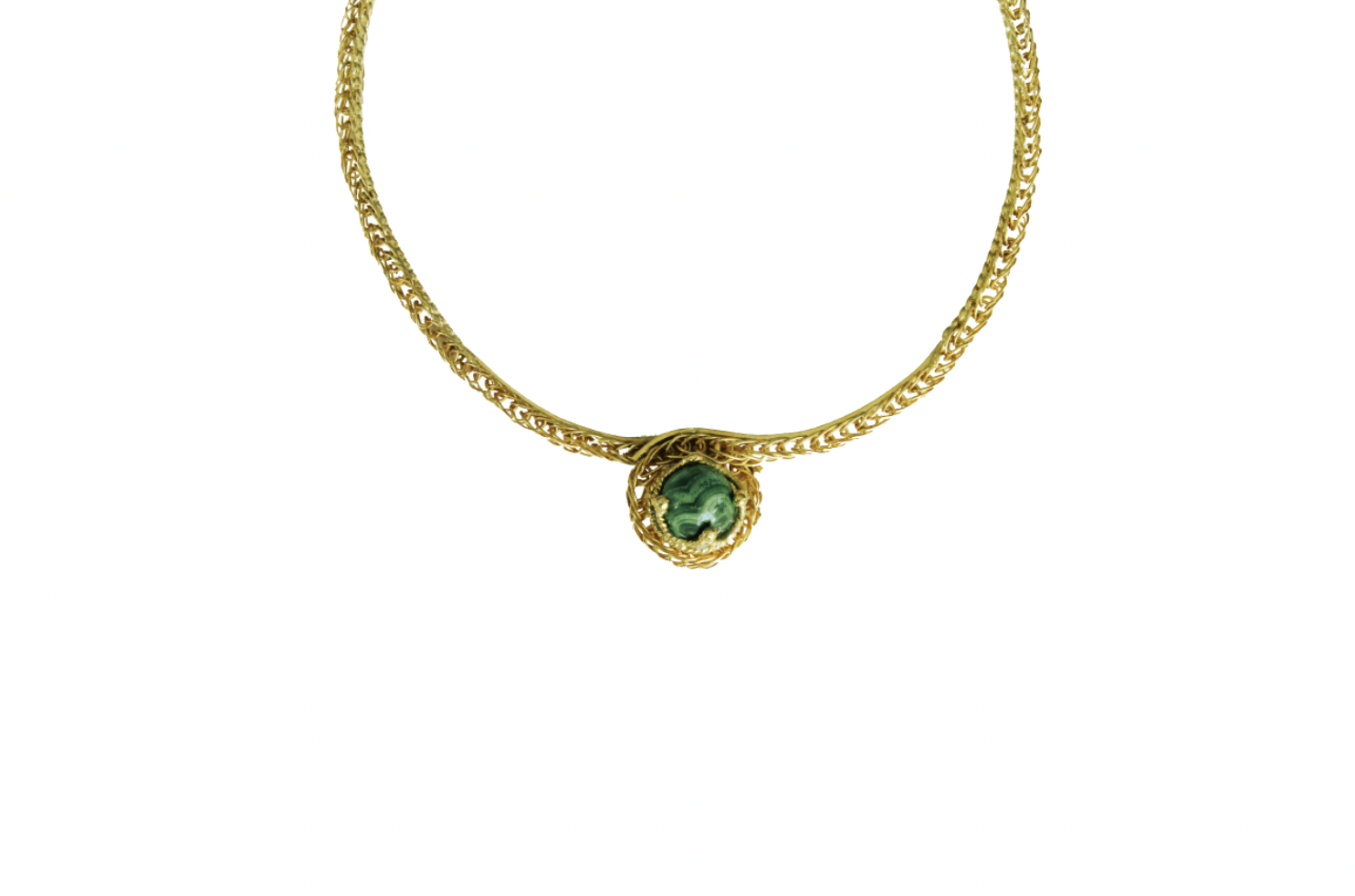 Pacha Necklace- Gold/Malaquite