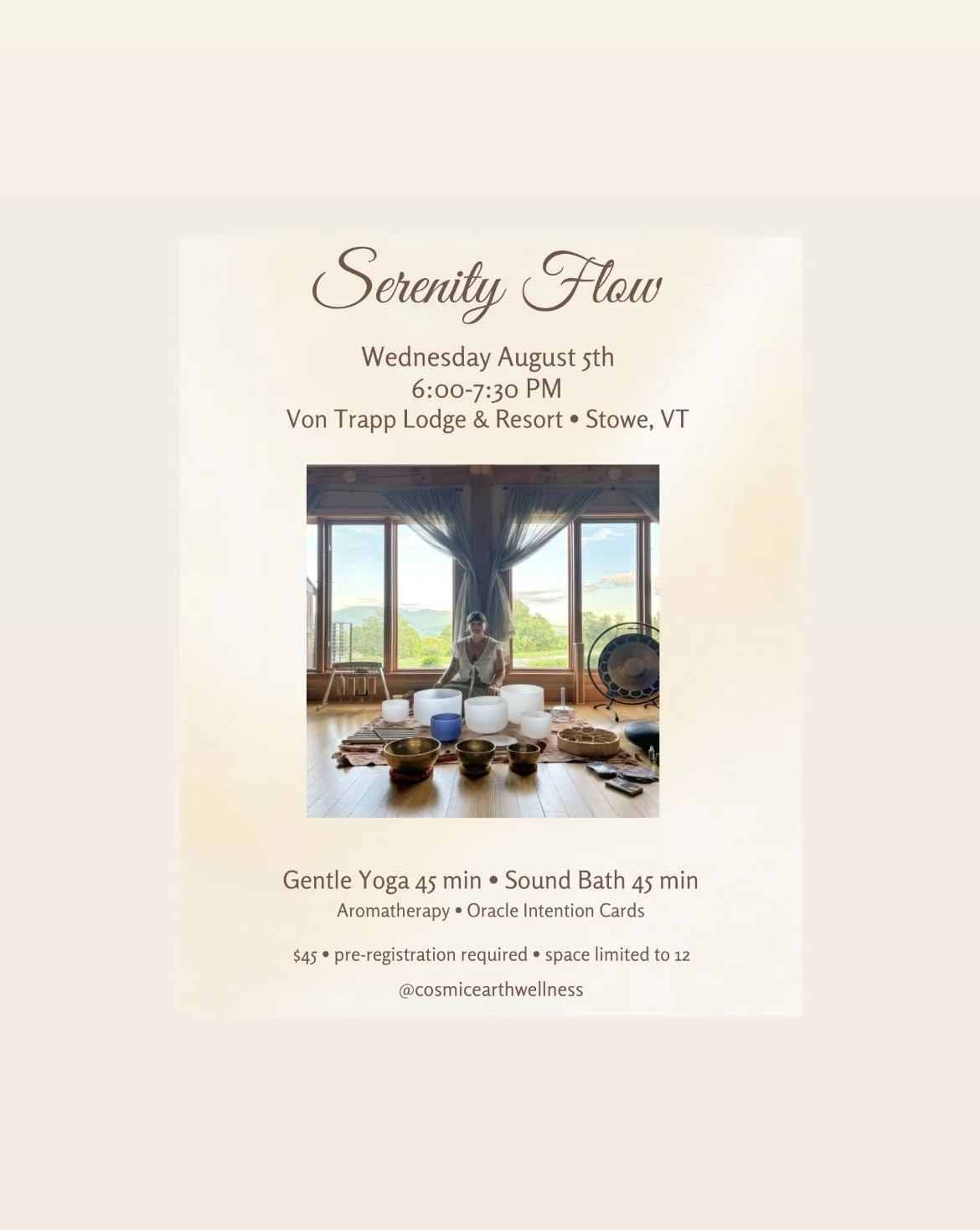 Gentle Yoga and Sound Bath at Von Trapp Lodge & Resort - Stowe, VT