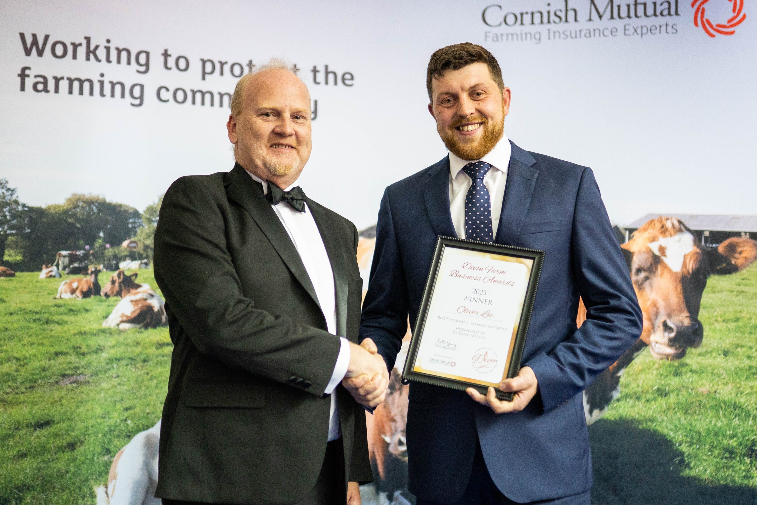 Best Sustainable Farming Initiative Oliver Lee with Peter Beaumont Cornish Mutual.jpg