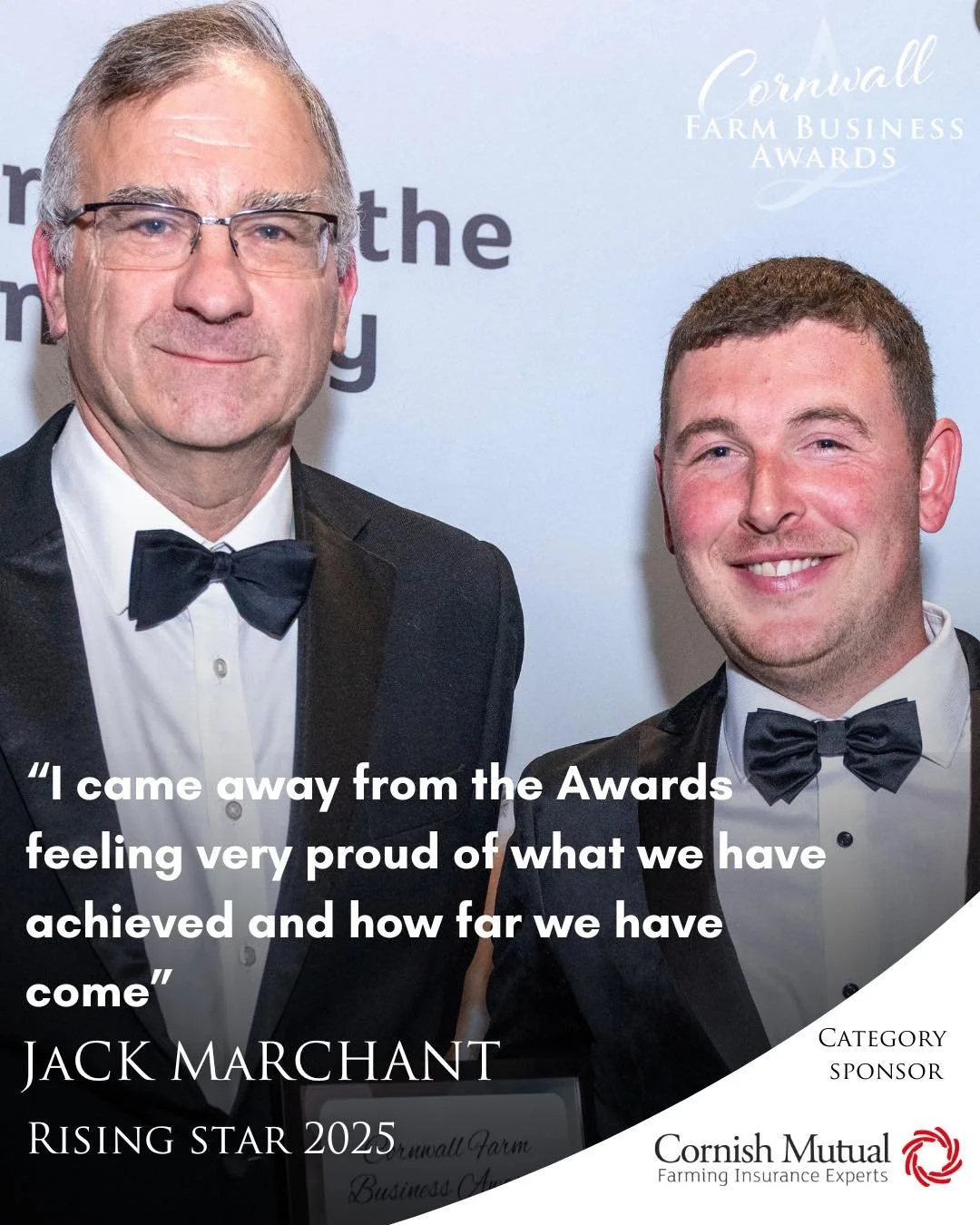 Shining a light on the future of farming! 💪🏼

A huge congratulations to Jack Marchant, winner of the Rising Star Award at this year's Cornwall Farm Business Awards! 🏆

Jack&rsquo;s dedication, drive, and passion for agriculture are truly inspiring