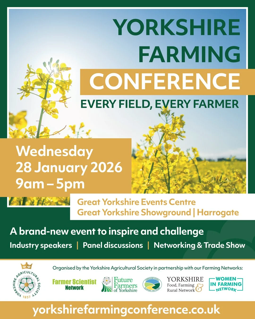 We're really looking forward to being part of the trade show at the first ever Yorkshire Farming Conference hosted by @yorkshireagriculturalsociety 

📆 Wed 28 Jan 2026
📍 Great Yorkshire Showground
🚜 For everyone in agriculture

Come and talk to us