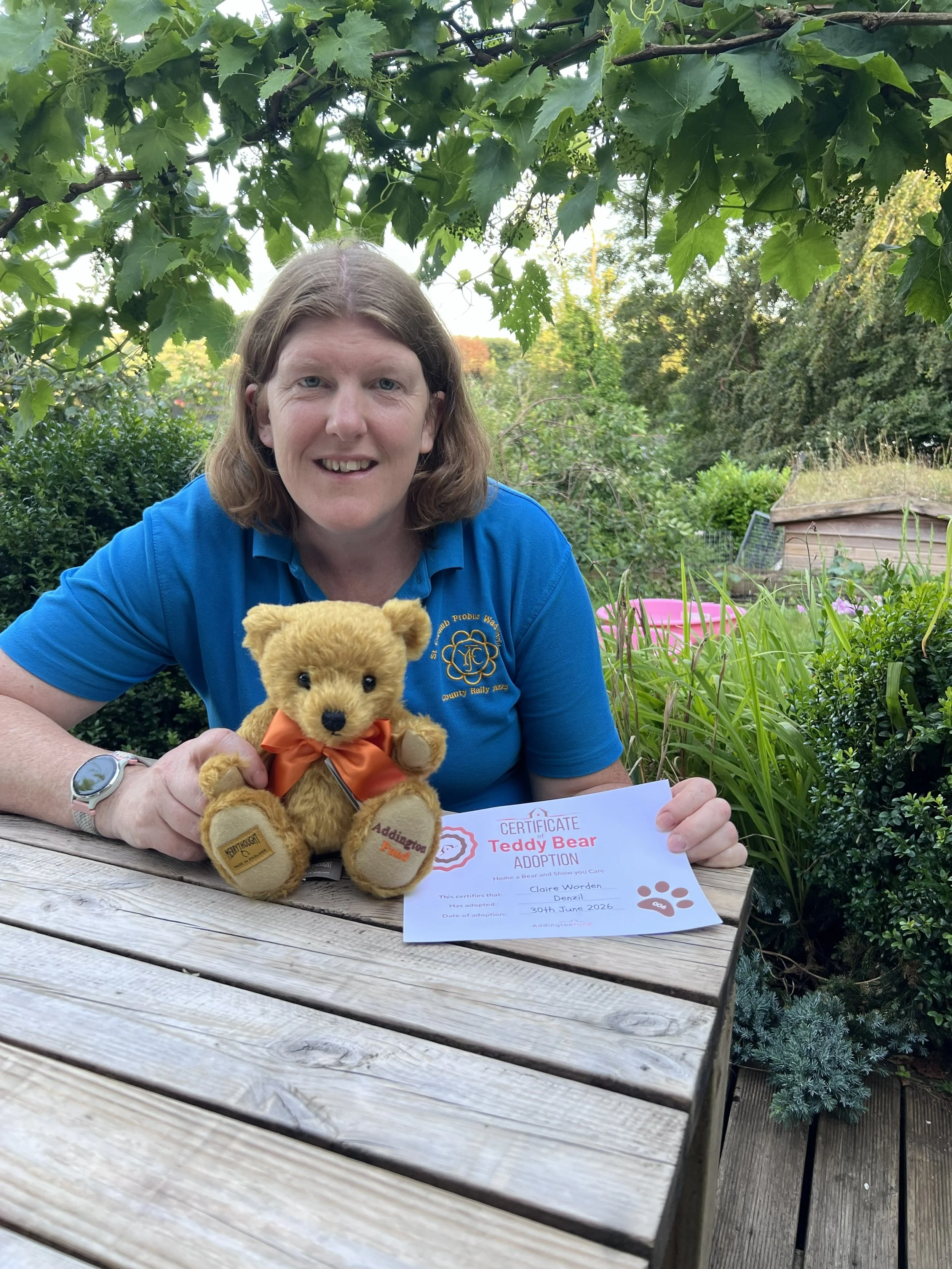 Claire Worden with Denzil