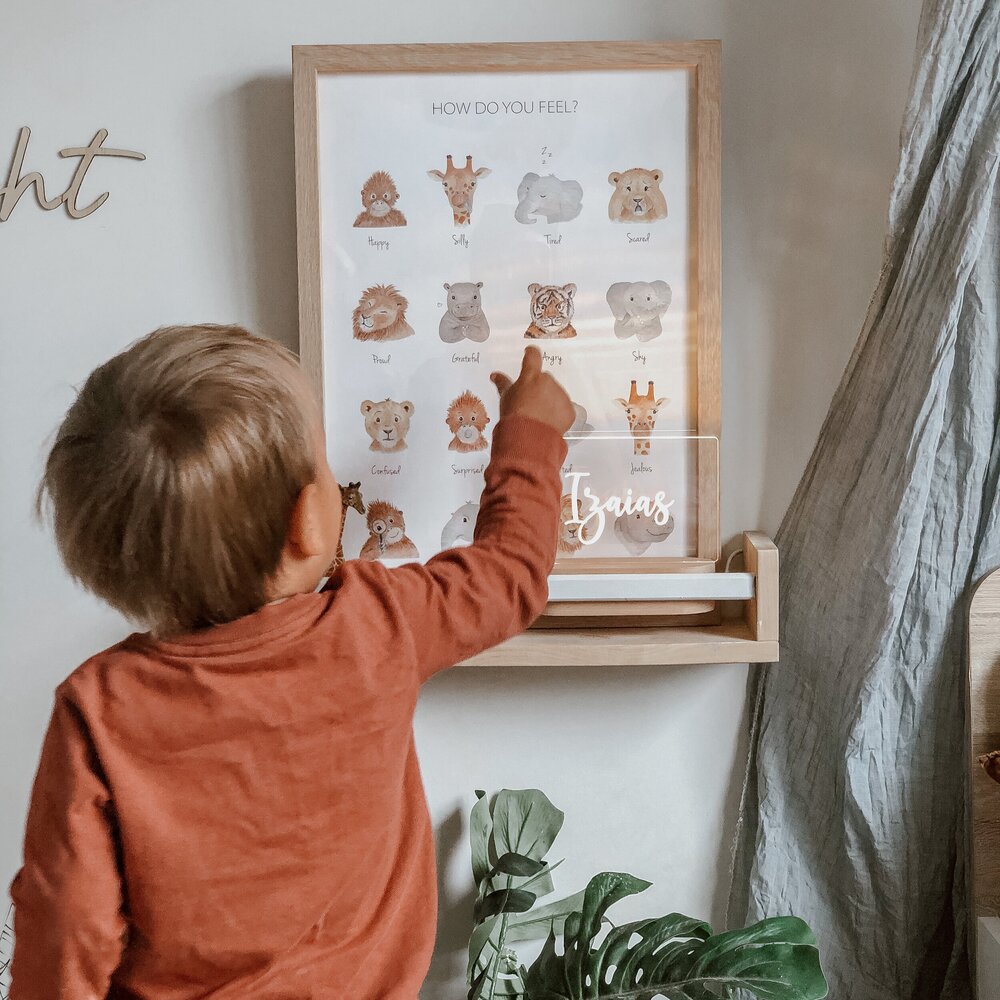 Safari Themed Nursery 'Feelings' Print — Little Roglets