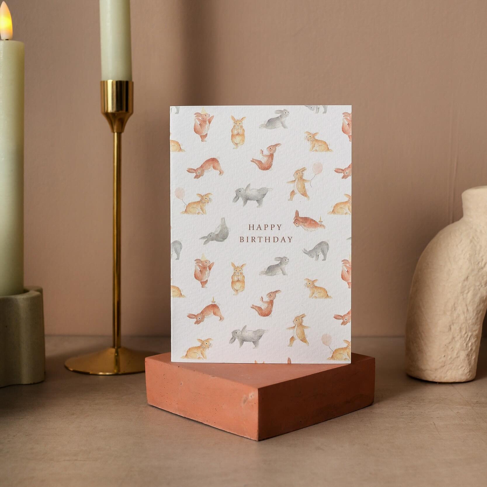 I don&rsquo;t know about you but this is the kind of birthday party I&rsquo;d want to go to. 

The party bunny birthday card (tongue twister much) is one of 10 new cards being released next week, encouraging movement and perfect for all the yoga, pil