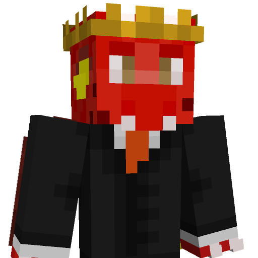 A torso photo of Diablo’s Minecraft skin.