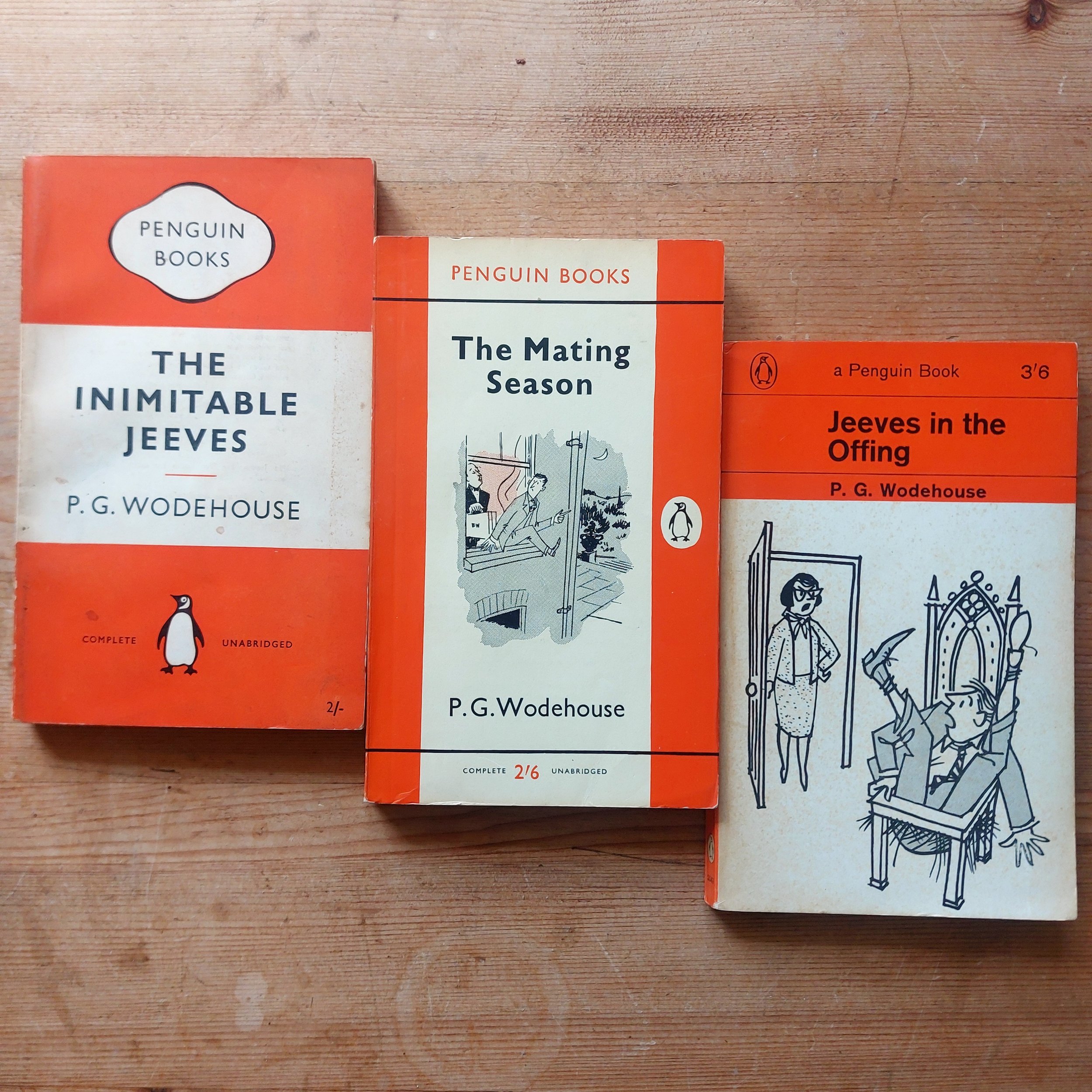 P.G. Wodehouse Jeeves & Wooster Vintage Penguin Fiction Book Bundle