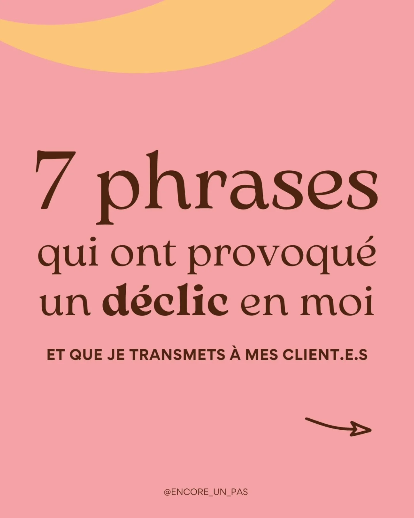 Dites moi celle qui vous parle le plus ⬇

Parfois il suffit d'un moment, d'une phrase pour que &ccedil;a fasse tiltttt ! 💡

Je vous partage aussi d'autres mots qui ont marqu&eacute; mon cheminement personnel :

La phrase que je me suis dit dans ma t