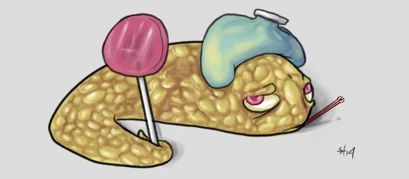 Una imagen vale más que mil palabras. Esta muestra muy bien la saturación del páncreas tras una hiperglucemia mantenida en el tiempo, algo frecuente si se consumen habitualmente los productos anteriores…