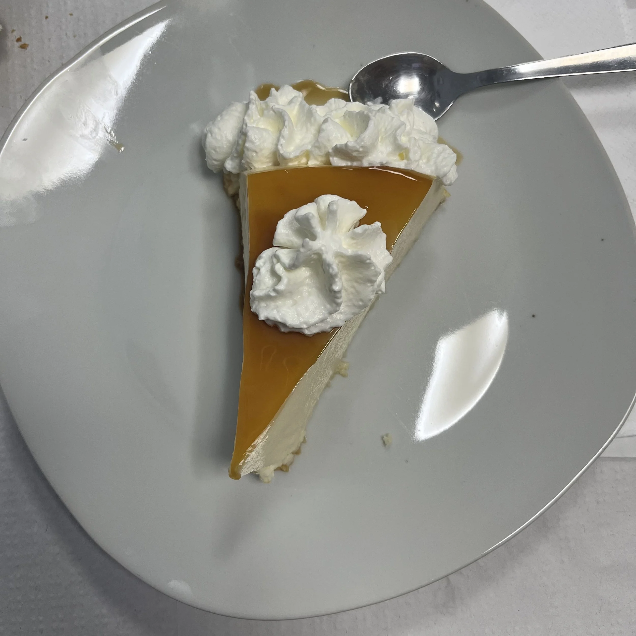 Tarta de queso con yema