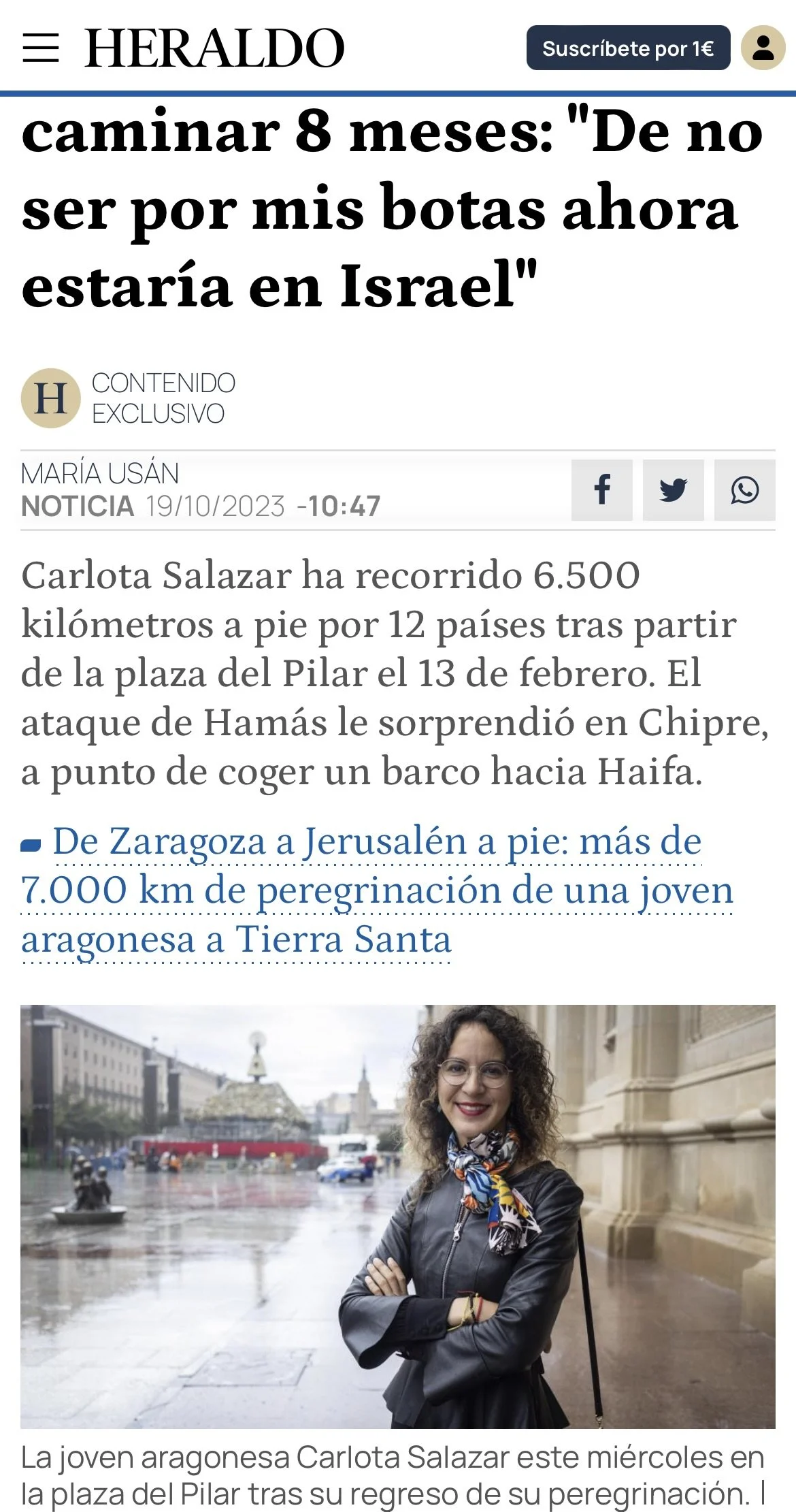 Regreso a casa tras caminar ocho meses-Heraldo de Aragon