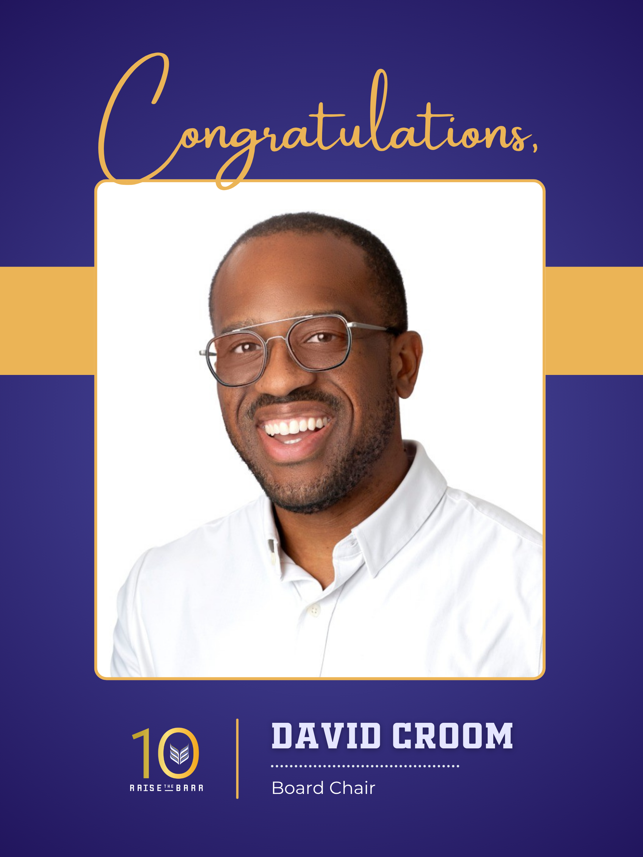 Raise The Barr Welcomes David Croom as Board Chair