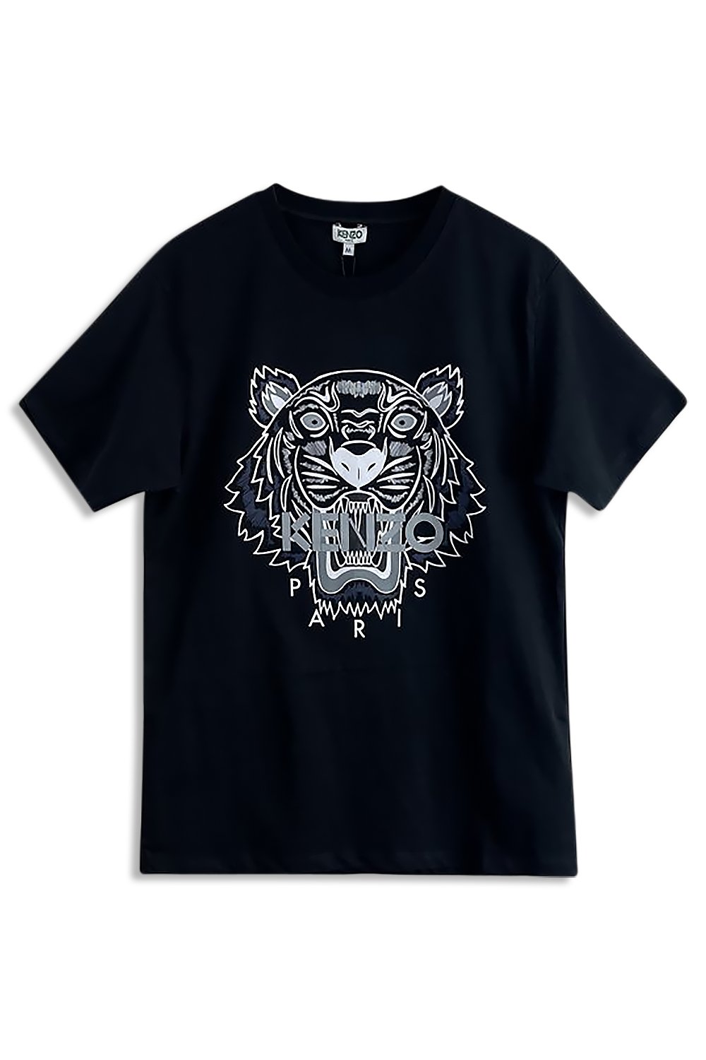 Shop the Men's Black Kenzo Classic Grey and White Tiger T-Shirt