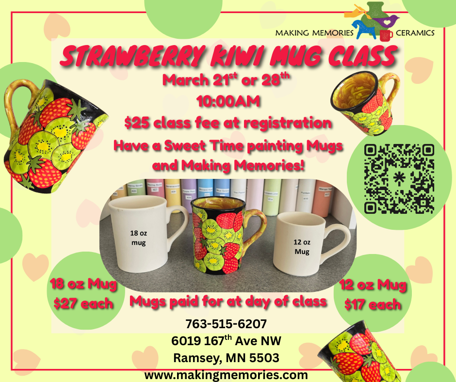 Strawberry/Kiwi Mug Class