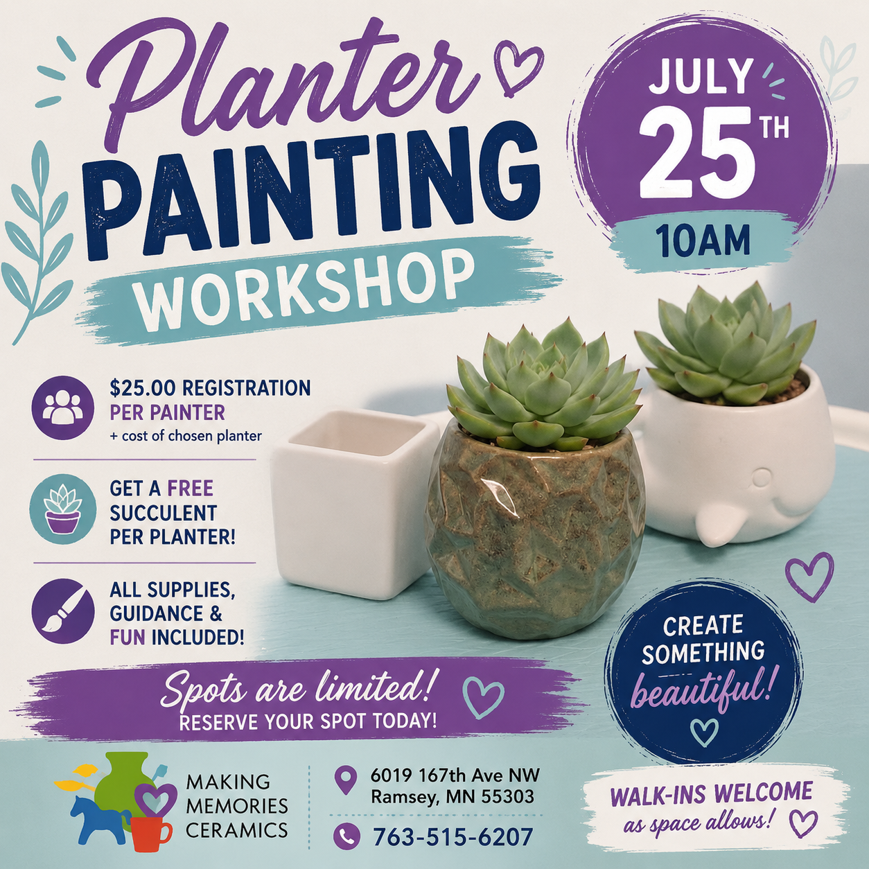 Planter Painting Workshop