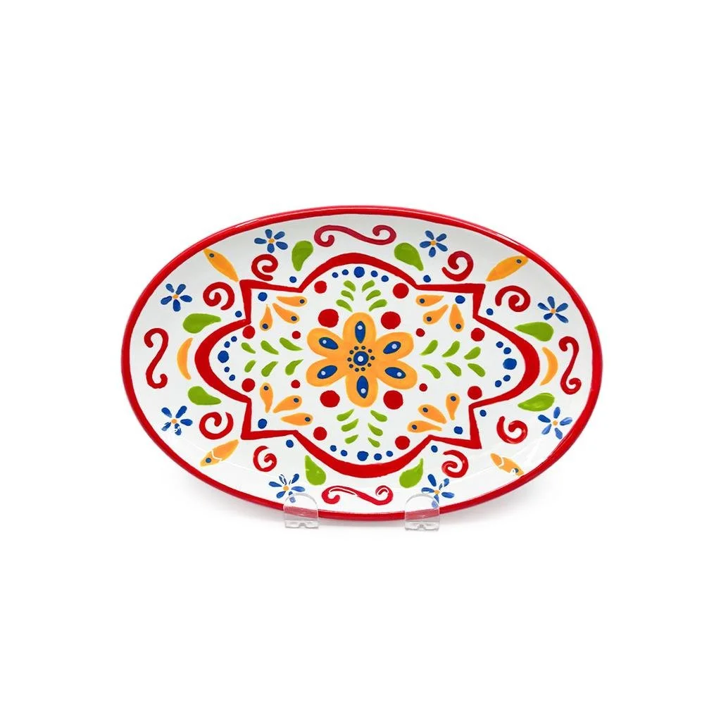 1090 - 10 Inch Oval Coupe Plate, 10 L x 6.5 W