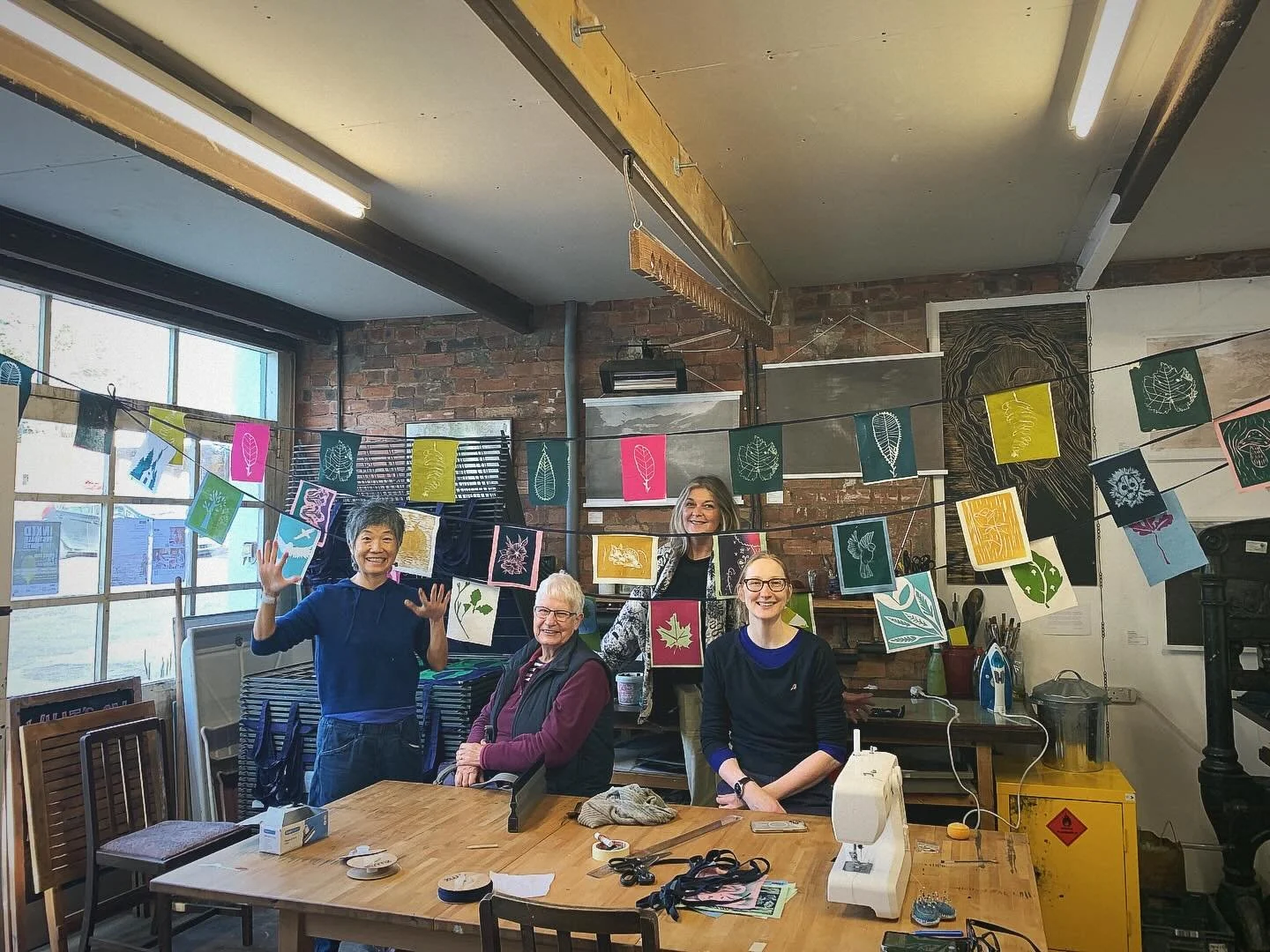 π Massive thanks π 
To those that came along yesterday for an @inkedprintfestival prep day to help with sewing bunting and printing tote bags and to @alisonroeartist for her wonderous sign making effort!
The bunting has been made from the fabulous