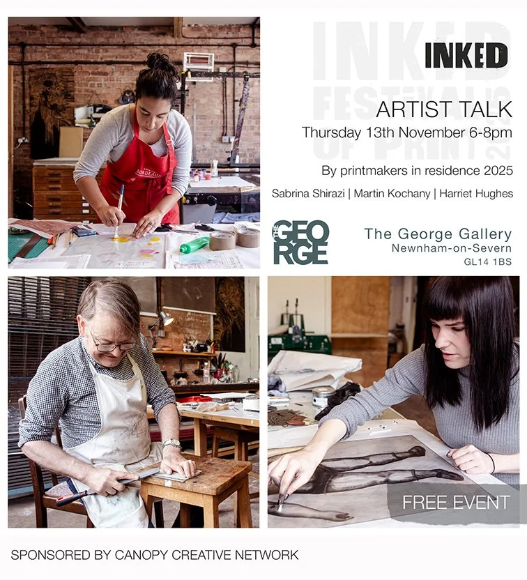 Artist talk at Inked Exhibition of Print