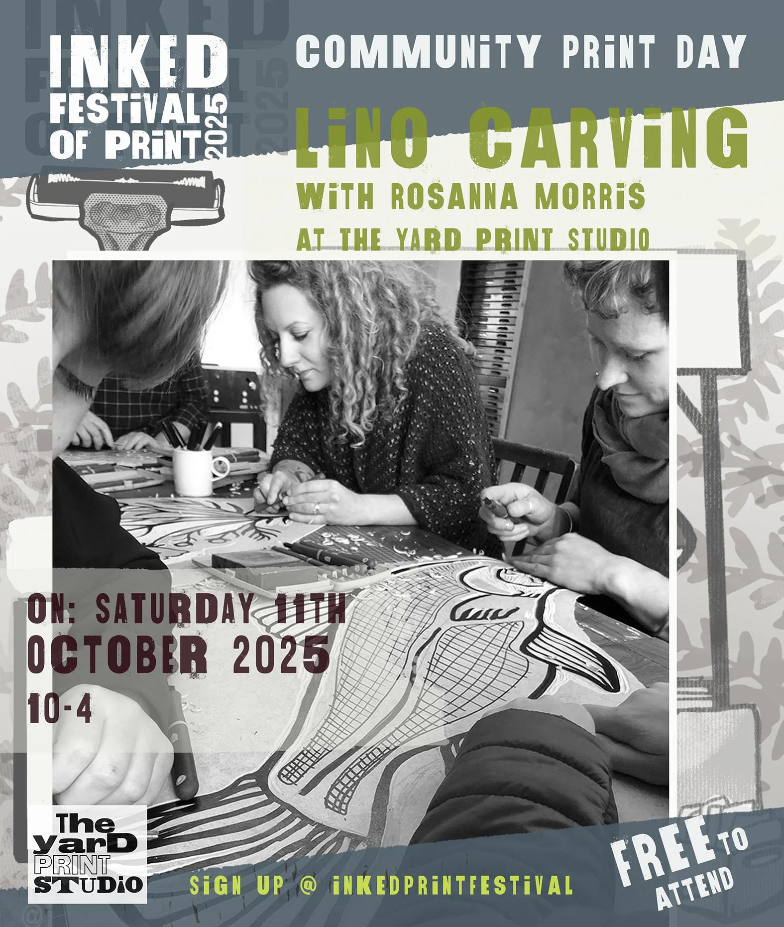 Community Linoprint day 11th Oct.