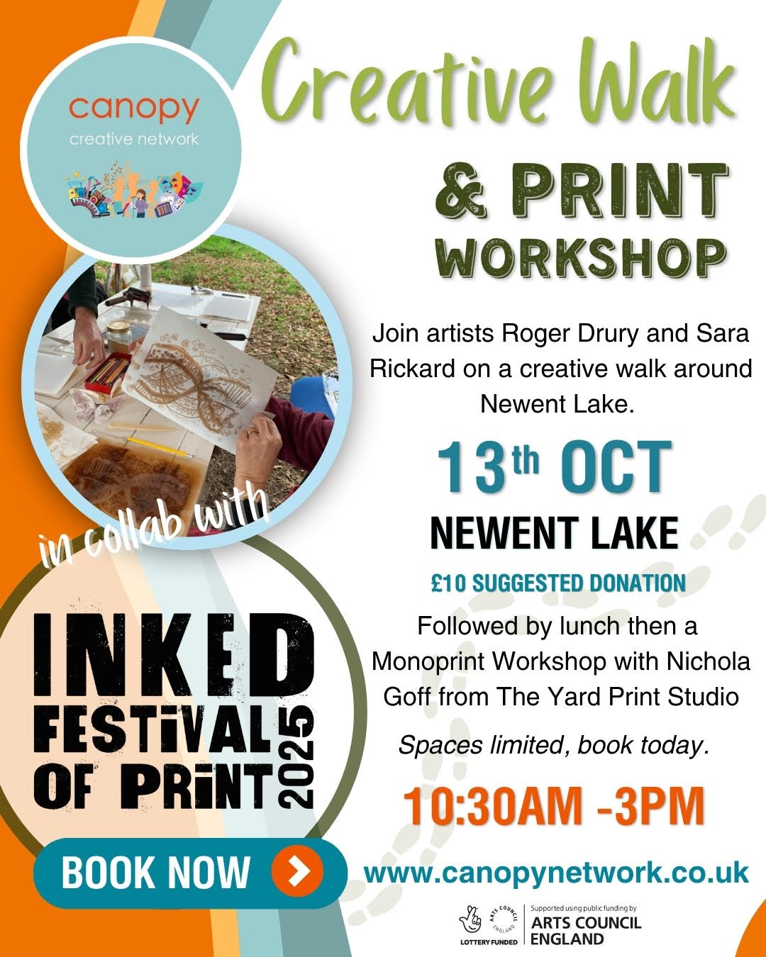 Creative Walk and Print workshop 13th Oct.