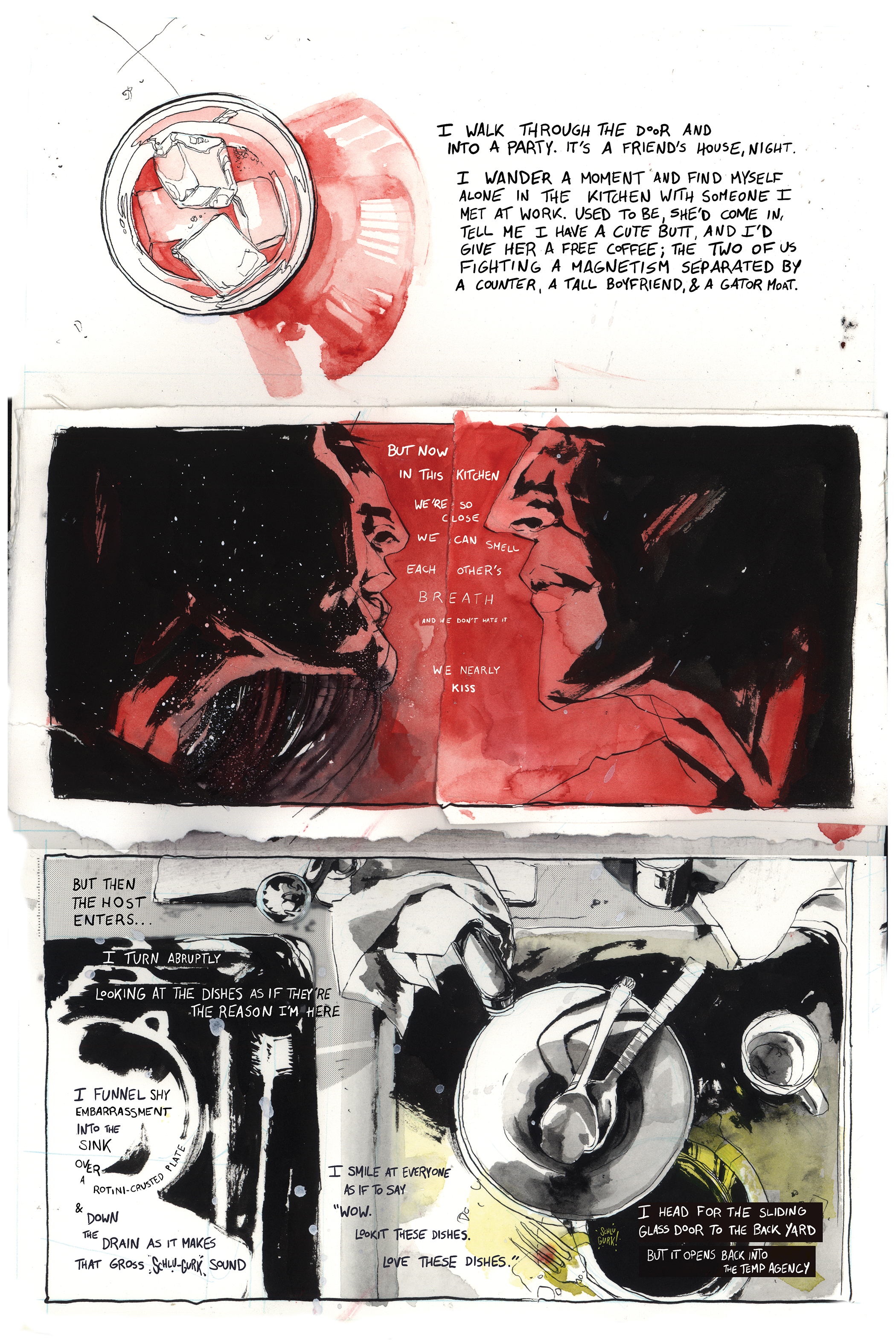 'Temporary' page - art by Jonathan Marks Barravecchia