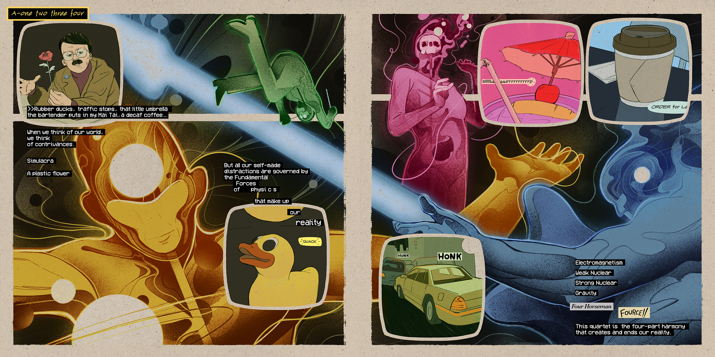 Heaven Can't Wait spread - art by Travis Lind