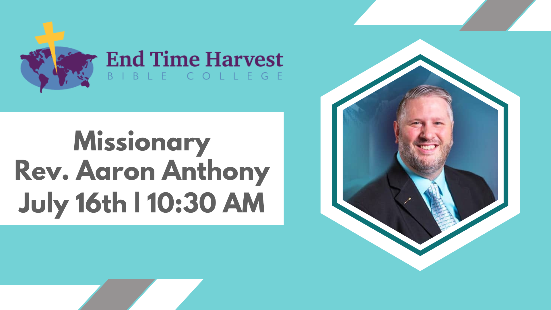 Guest Speaker: Rev. Aaron Anthony