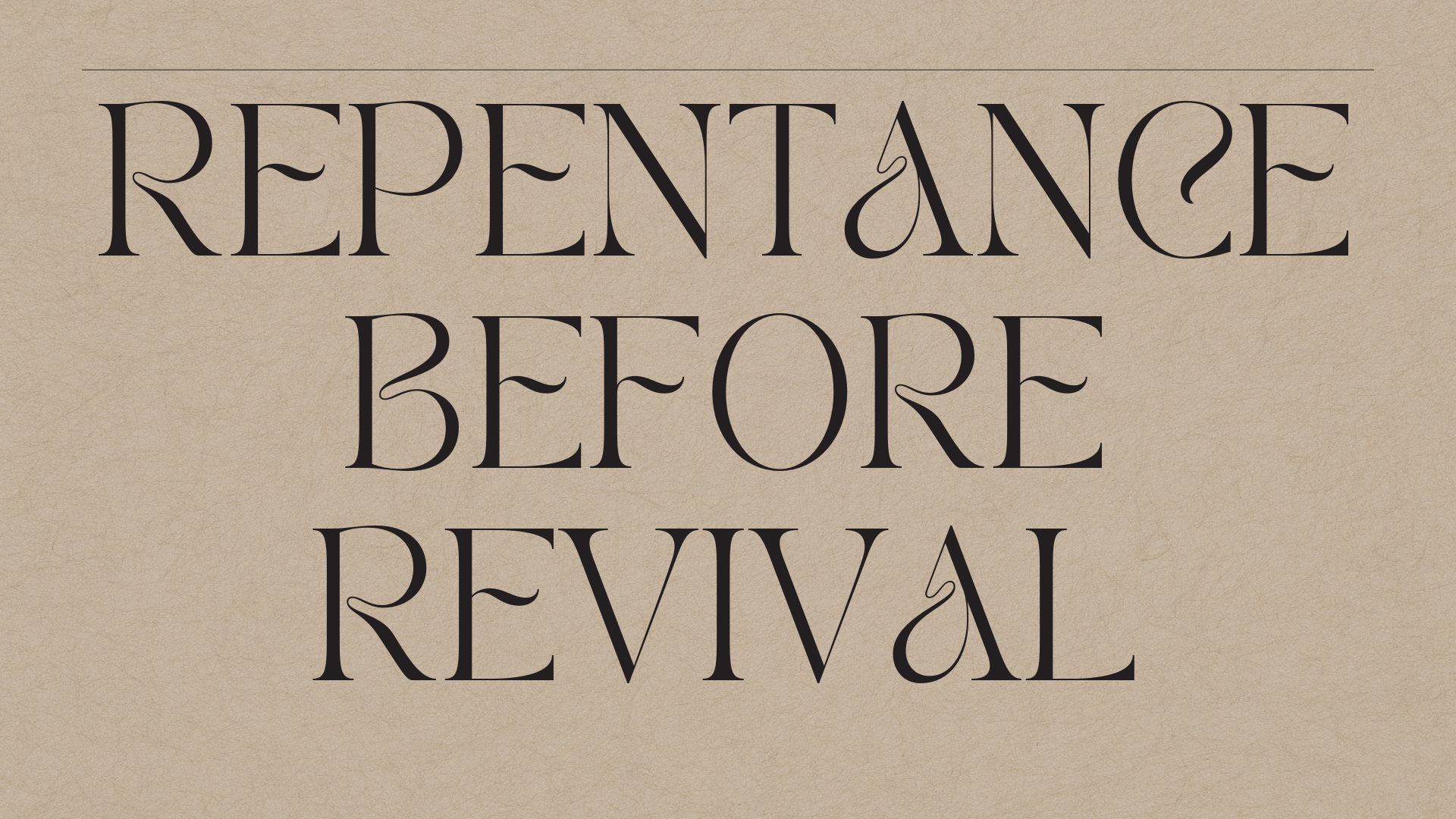 Repentance Before Revival