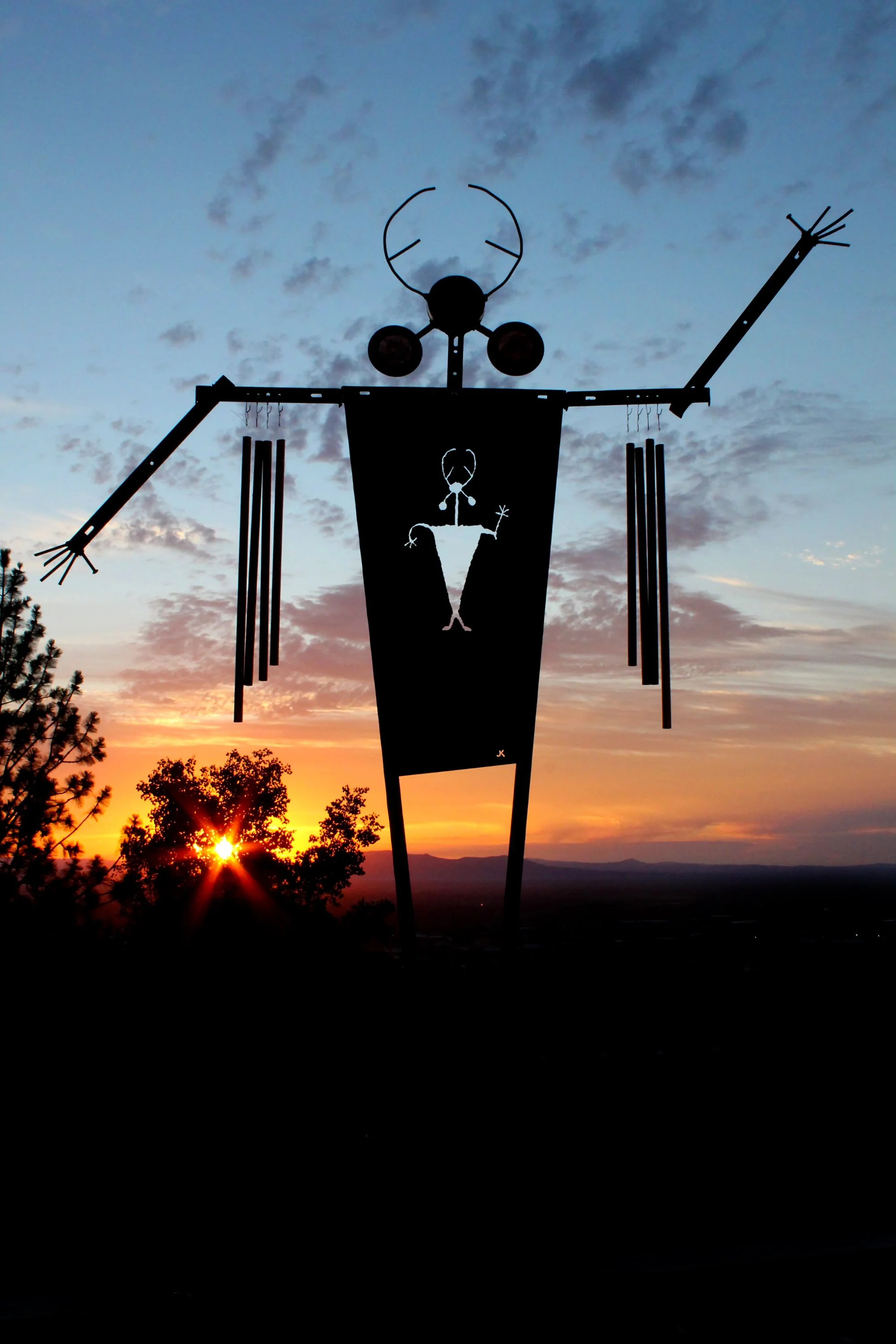 Wind Shaman Don't Stop Believin' Shaman Wind Chime Sculpture — Rust Never Sleeps