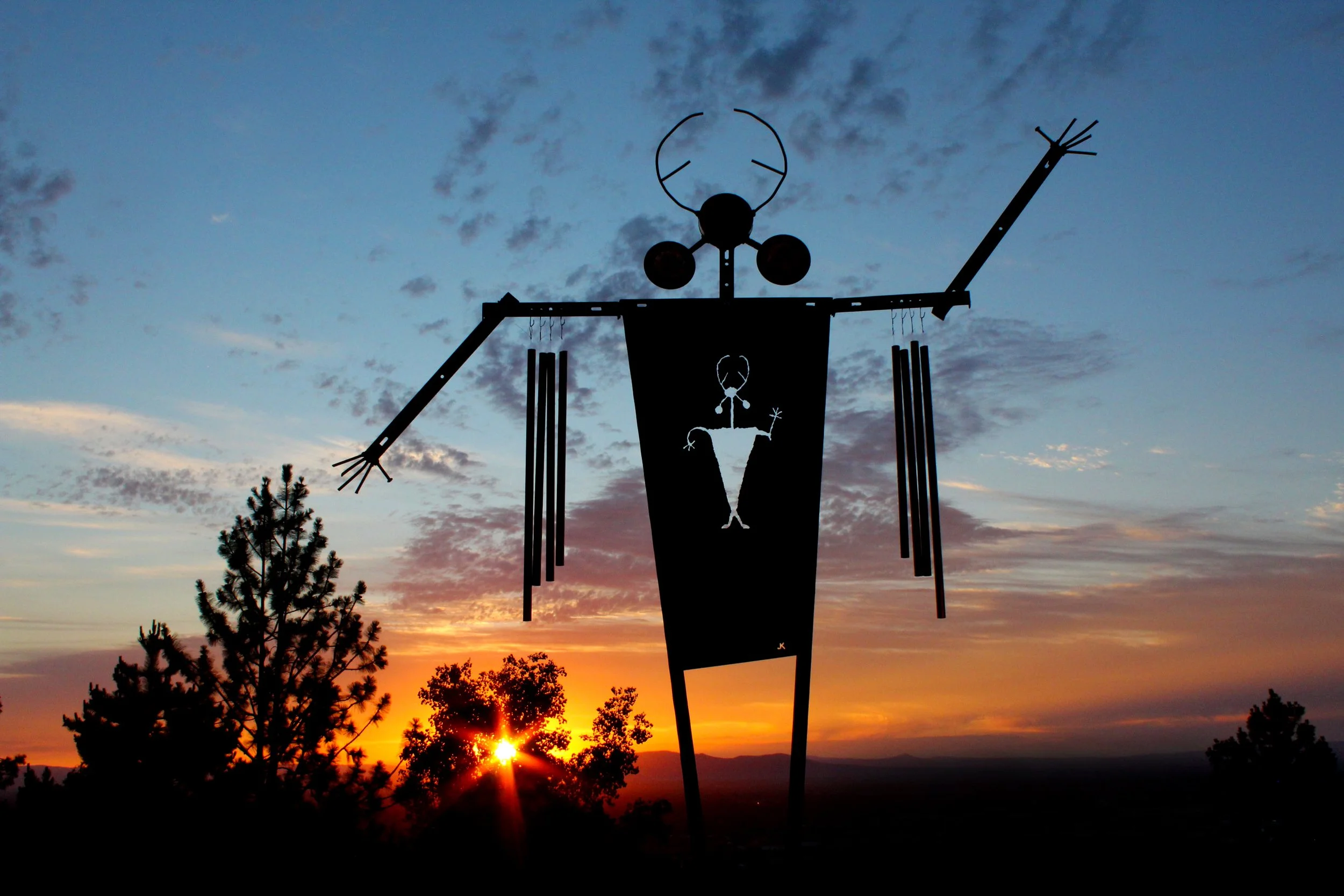 Wind Shaman Don't Stop Believin' Shaman Wind Chime Sculpture — Rust Never Sleeps