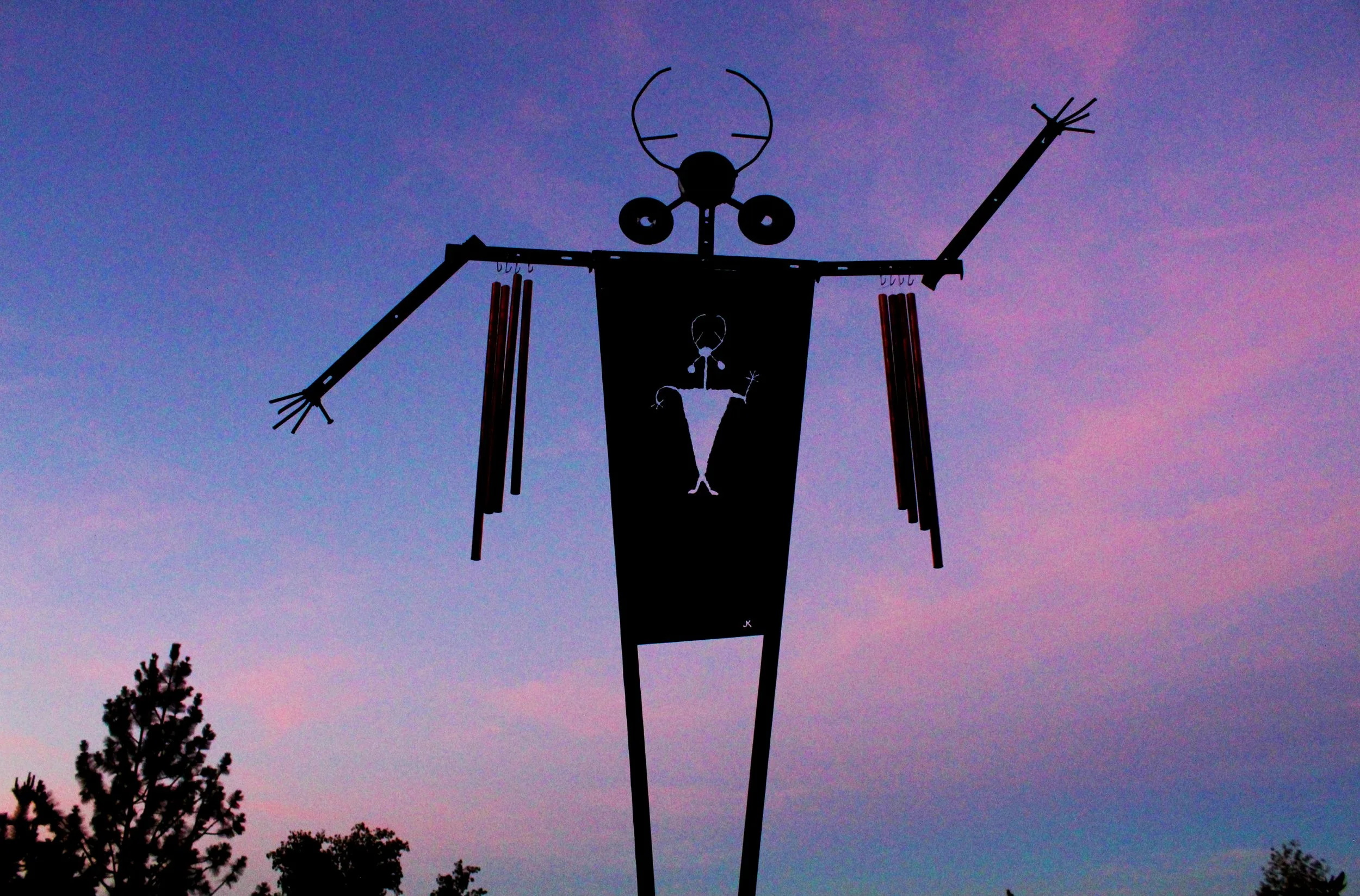 Wind Shaman Don't Stop Believin' Shaman Wind Chime Sculpture — Rust Never Sleeps