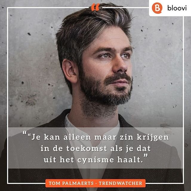 &quot;Je kan alleen maar zin krijgen in de toekomst als je dat uit het cynisme haalt.&quot; Een uitgebreid interview met me te lezen op de website van Bloovi