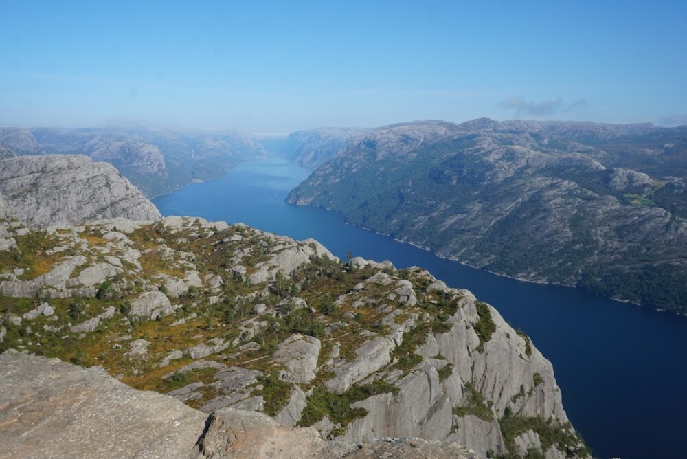 View of Lysefjorden on the Pulpit Rock hike