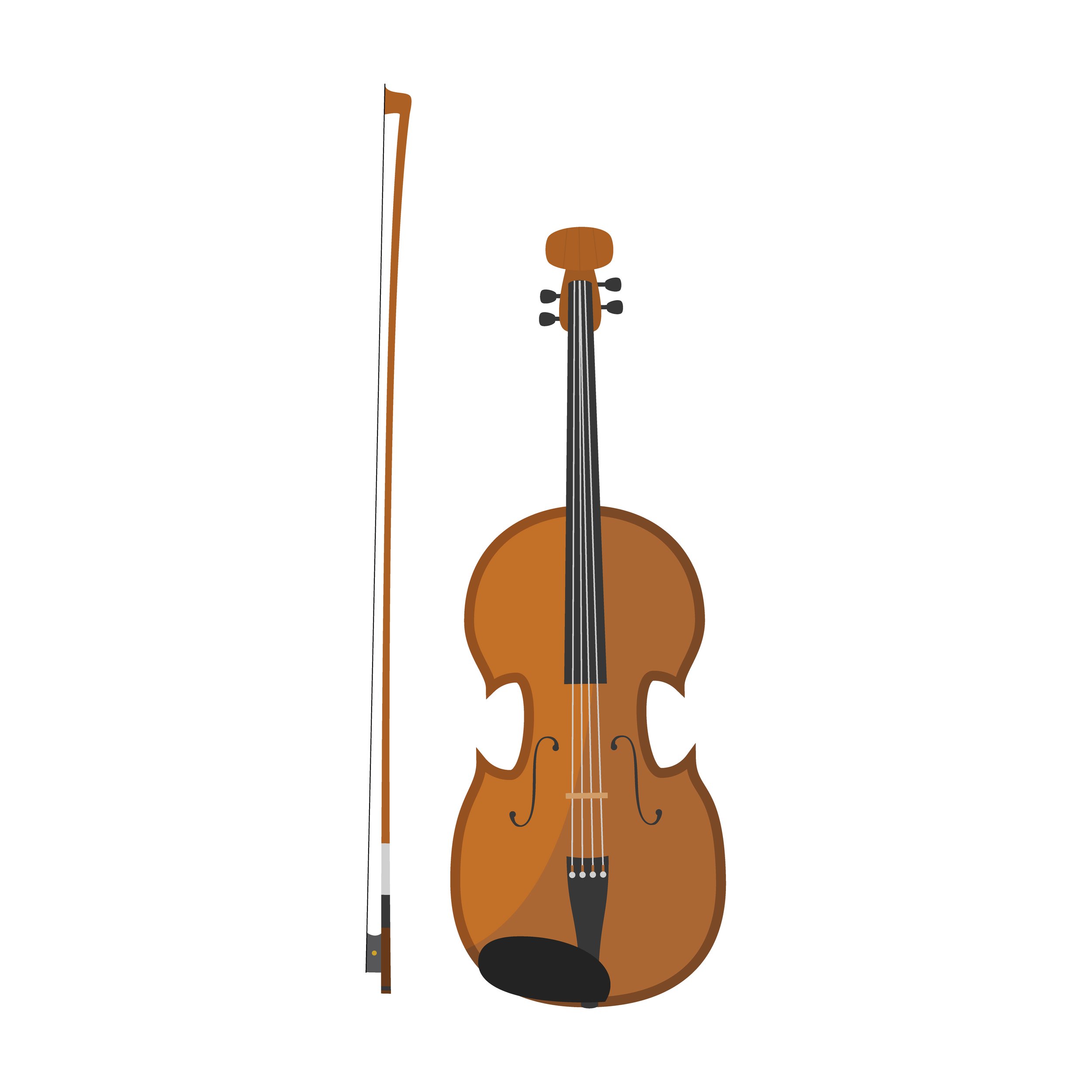 The highest voice in the string family.  This instrument can be played bowed or plucked and often carries the melody in the orchestra. //  VIOLÍN: La voz más aguda de la familia de las cuerdas. Este instrumento se puede tocar con arco o pulsando las 