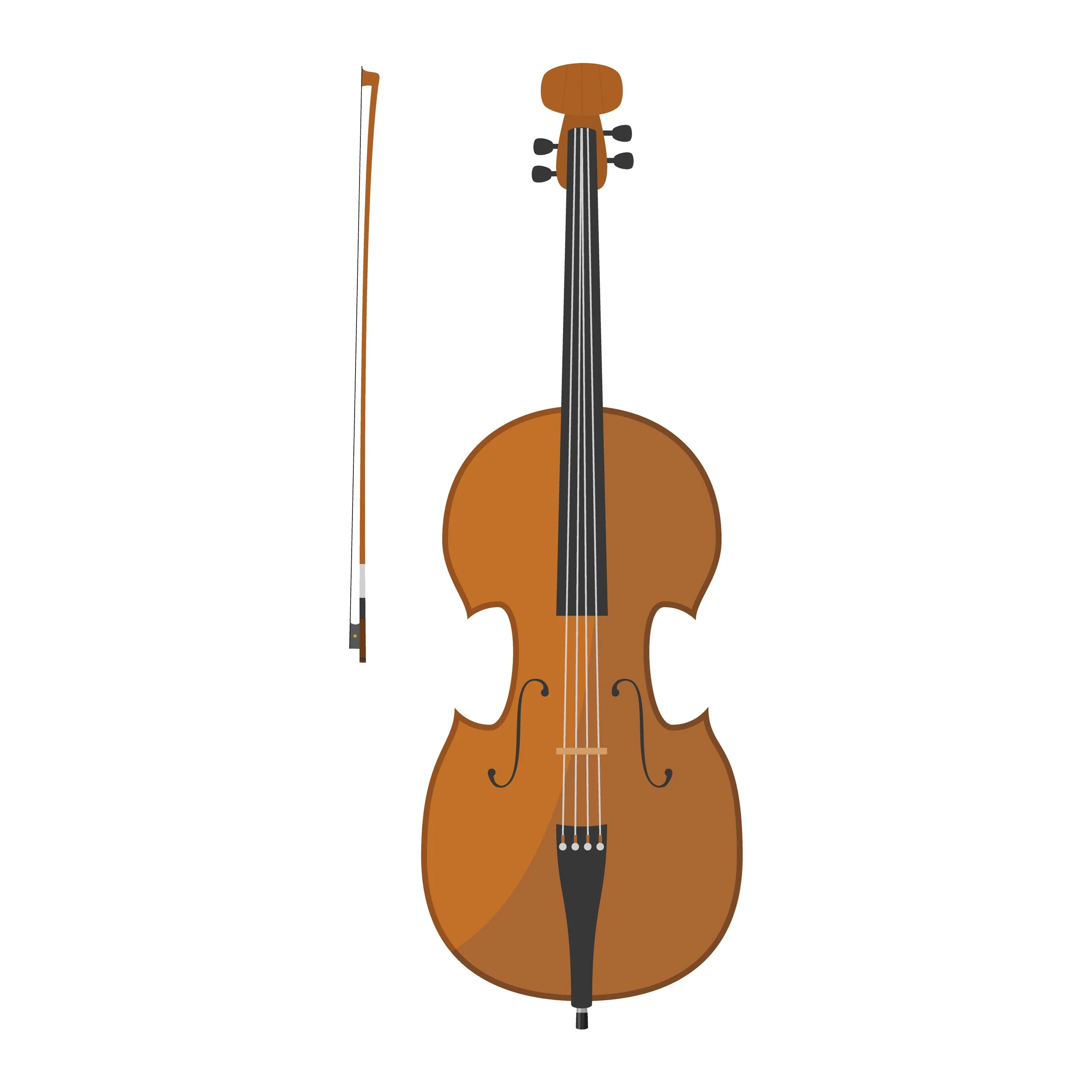 VIOLA: Slightly larger and lower-sounding than the violin, the viola brings warmth and depth to the sound of the orchestra. // VIOLA: Un poco más grande y de sonido más grave que el violín, la viola aporta calidez y profundidad al sonido de la orques