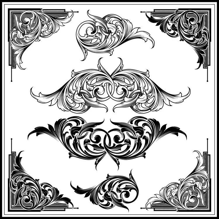 Egraving Scroll V2 Vector Pack