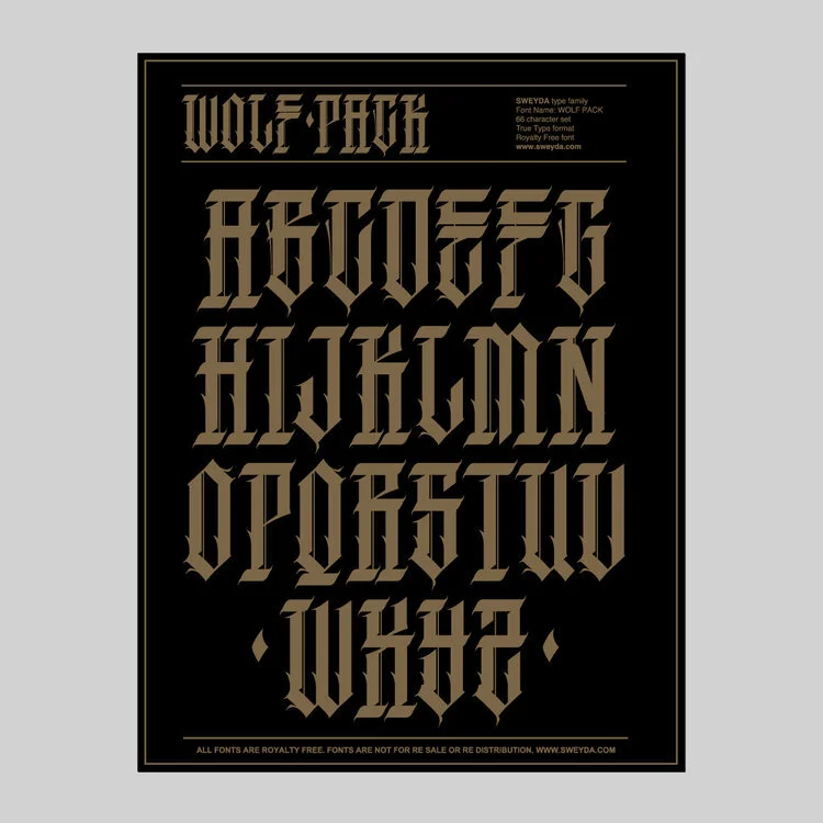 WOLF PACK FONT