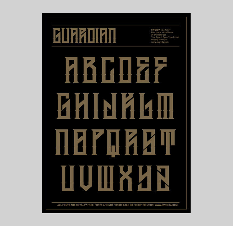 GUARDIAN FONT