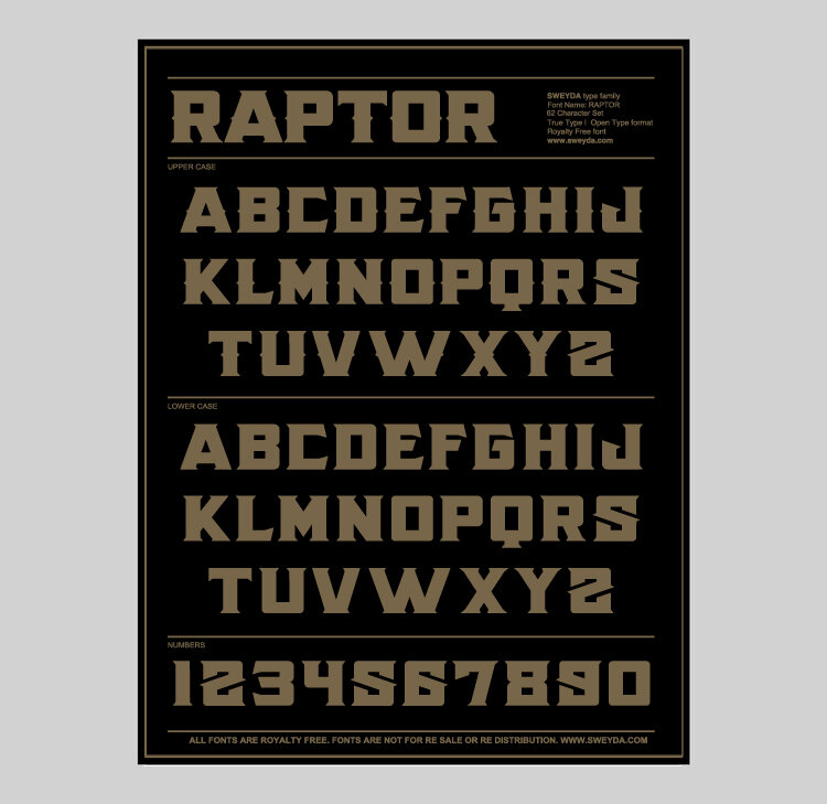 RAPTOR FONT