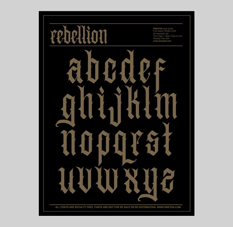 REBELLION FONT