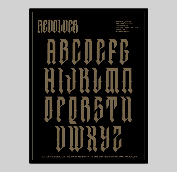 REVOLVER FONT
