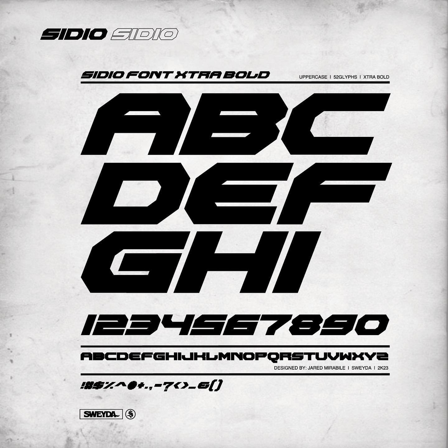 Rebrand for @sidio_design and font package. Great product (got a few for the studio and love em!)