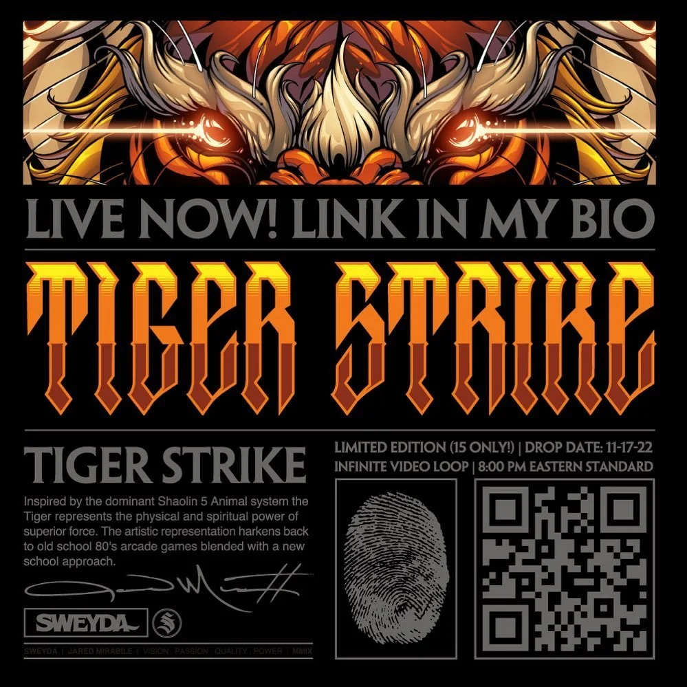 LIVE NOW! LINK IN MY BIO. 

Tiger strike infinite looping video. Limited edition (only 15 pieces) hand signed certificate of authenticity. Easily one of the best products I have ever produced. First come first served. Will sell out.