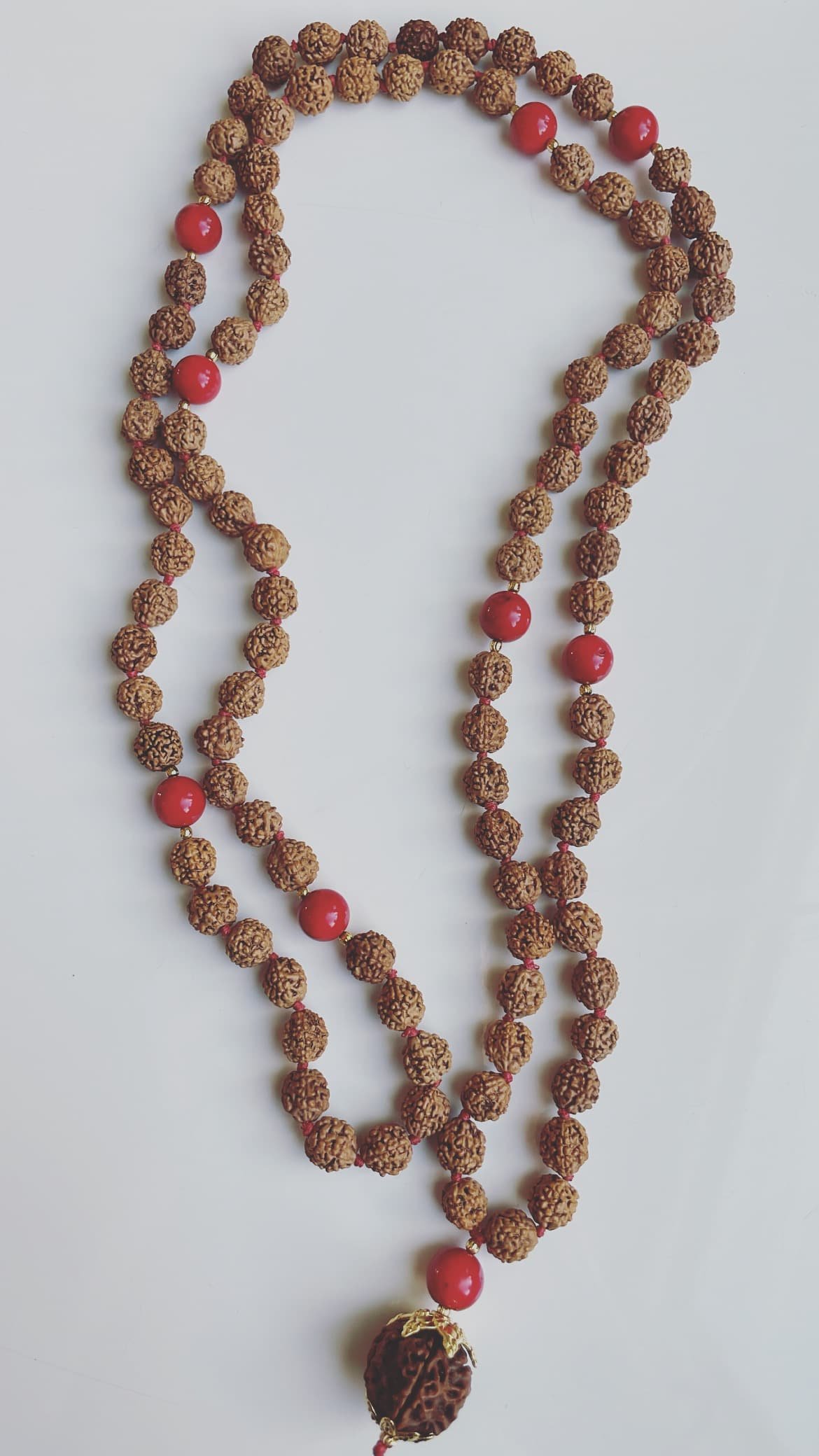 rudraksha with coral mala.JPG