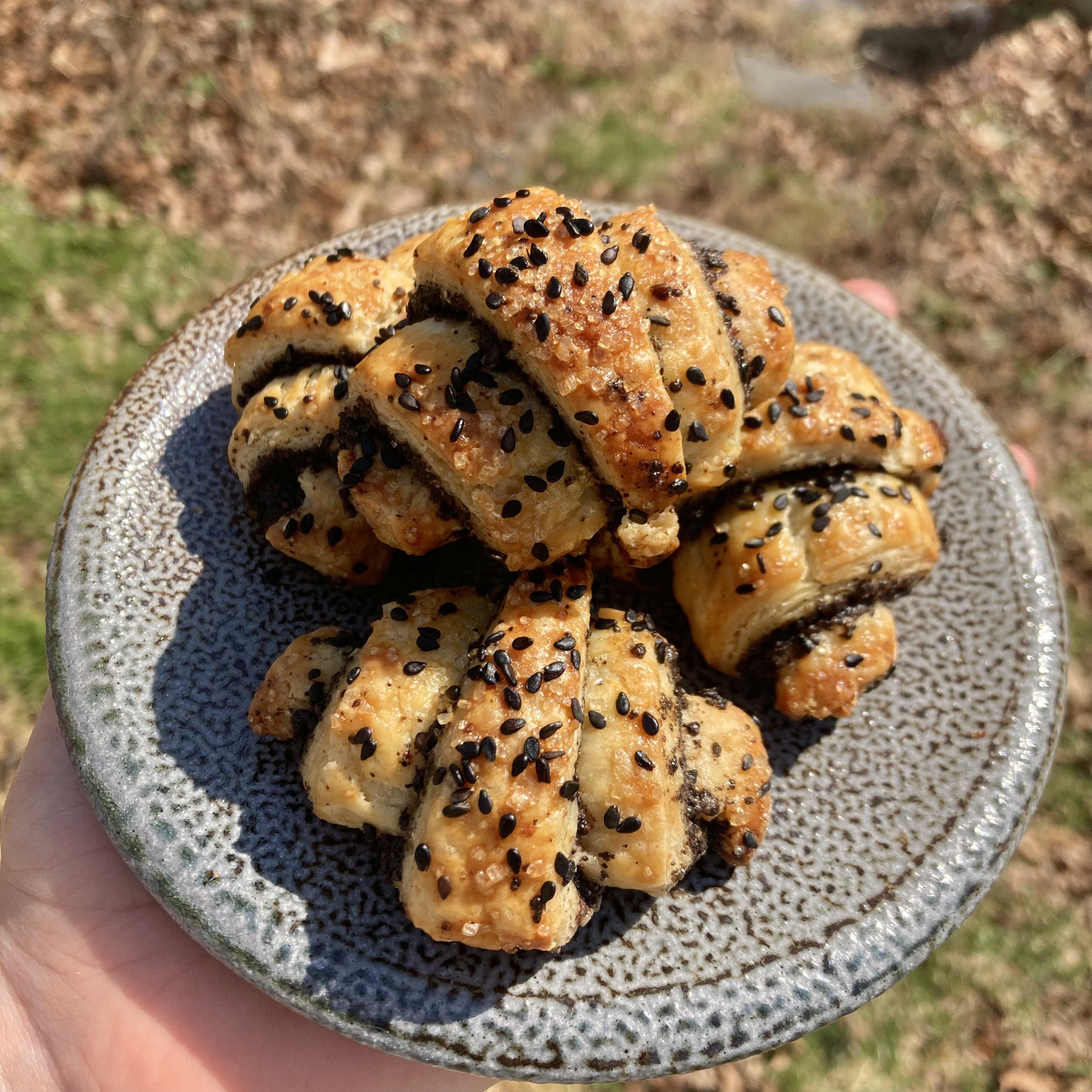 Black Sesame Fudge Rugelach
