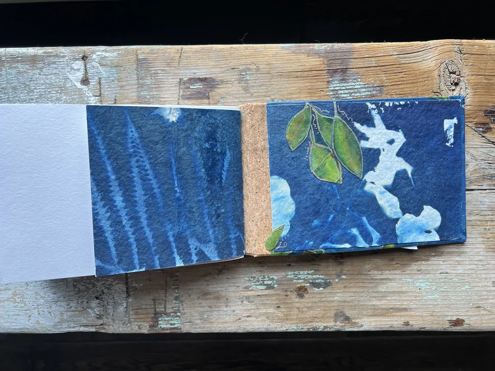 engelbelle painted cyanotype handmade journal back cover.jpeg