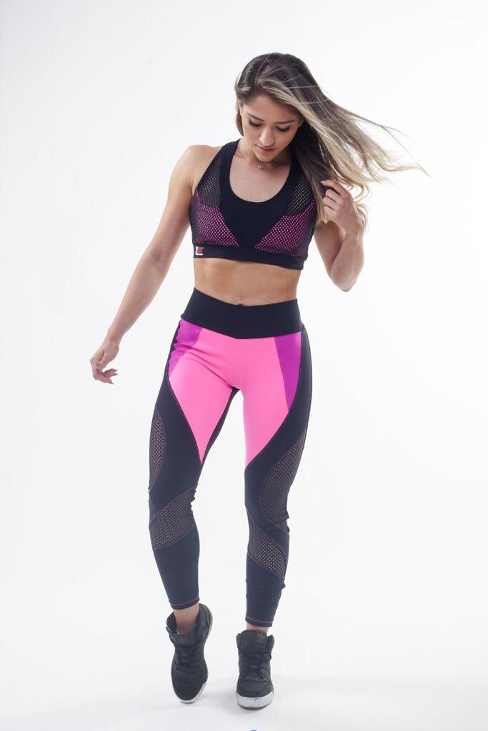 Pink & Black Leggings frontal